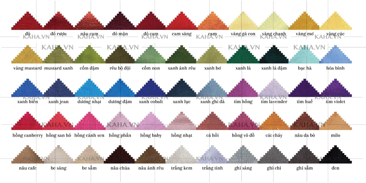 Đèn Vải KAHA | Màu Vải Linen Bột Đèn Vải KAHA | Màu Vải Linen Bột